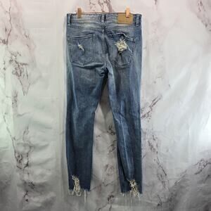 Asos Cone Denim Jeans Mens 30 X 32 Blue Light Wash Straight Distressed Holes